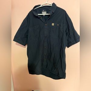 XL Carhartt polo shirt navy blue